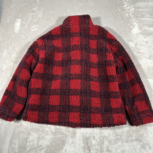 New Damson Madder Ingrid Borg Jacket Women 10 Red Check Ribbon Quilt Preppy Coat - Picture 14 of 16